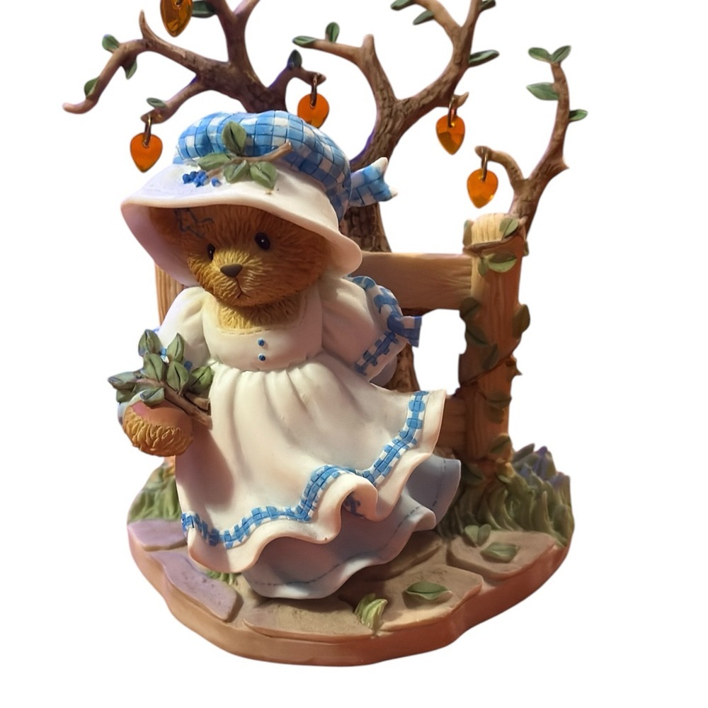 Cherished Teddies Charming Bear Figurine with Blue Accents